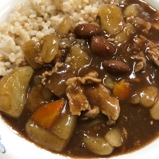 残り物で！ポークビーンズカレー